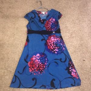 A blue flowy dress